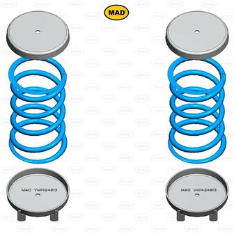 Vervangende versterkte verenset MAD HV-148180, Opel Movano B Chassis Cabine (X62) | 2010-heden