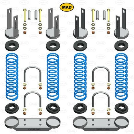 Vervangende versterkte hulpverenset MAD HV-194010, Volkswagen Amarok (2H)  | 2010-2016