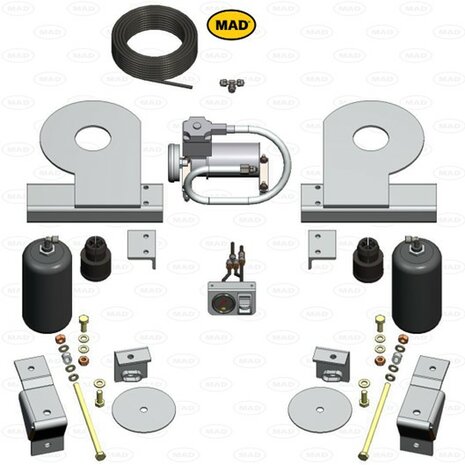 Hulp Luchtvering Set MAD NR-197104-C VW Transporter T6, T6.1